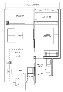 newport-residences-floor-plan-1-bedroom-a3-singapore