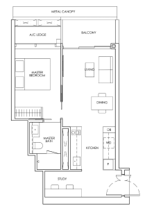 newport-residences-floor-plan-1-plus-study-as1-singapore