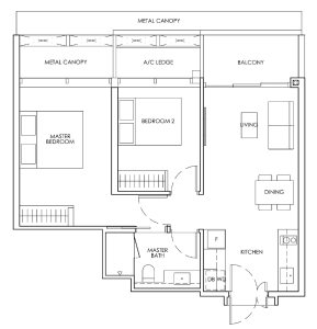 newport-residences-floor-plan-2-bedroom-b2-singapore