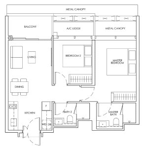 newport-residences-floor-plan-2-bedroom-bp1-singapore